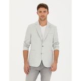 Pierre Cardin Erkek Açık Gri Ex. Slim Fit Keten Karışımlı Ceket 50285142-VR001 - 54 - 6 Drop