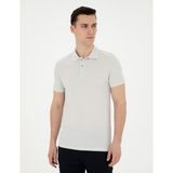 Pierre Cardin Erkek Açık Gri Slim Fit Basic Tişört 50291625-VR001