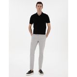 Pierre Cardin Erkek Açık Gri Slim Fit Yazlık Kanvas Pantolon 50305450-VR001 - 32