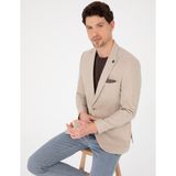 Pierre Cardin Erkek Açık Kahverengi Ex. Slim Fit %100 Pamuk Ceket 50319595-VR002 - 6 Drop - 56