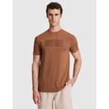 Pierre Cardin Erkek Açık Kahverengi Regular Fit Bisiklet Yaka Tişört 50321063-VR002 - M
