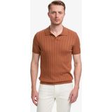 Pierre Cardin Erkek Açık Kahverengi Slim Fit %100 Pamuk Apaş Yaka Triko Tişört 50325074-VR002 - 2XL