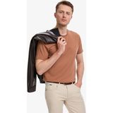 Pierre Cardin Erkek Açık Kahverengi Slim Fit %100 Pamuk Bisiklet Yaka Basic Tişört 50325307-VR002 - XL