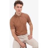 Pierre Cardin Erkek Açık Kahverengi Slim Fit Basic Tişört 50321128-VR002 - 3XL