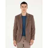 Pierre Cardin Erkek Açık Kahverengi Slim Fit Ceket 50296409-VR002 - 6 Drop