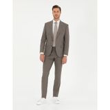 Pierre Cardin Erkek Açık Kahverengi Slim Fit Çizgili Takım Elbise 50295219-VR002 - 6