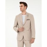 Pierre Cardin Erkek Açık Kahverengi Slim Fit Keten Karışımlı Ceket 50306748-VR002 - 6 Drop