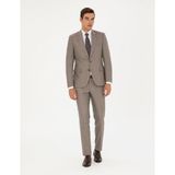 Pierre Cardin Erkek Açık Kahverengi Slim Fit Takım Elbise 50295825-VR002 - 6 Drop