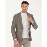 Pierre Cardin Erkek Açık Kahverengi Slim Fit Yün Kaşmir Karışımlı Ceket 50273160-VR002 - 46 - 6 Drop