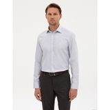 Pierre Cardin Erkek Açık Lacivert Mikro Desenli Fashion Yaka Slim Fit Gömlek 50313798-VR059 - XL