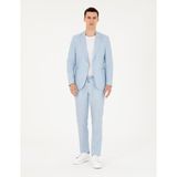Pierre Cardin Erkek Açık Mavi Ex. Slim Fit %100 Keten Takım Elbise 50288869-VR003 - 6 Drop