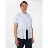 Pierre Cardin Erkek Açık Mavi Keten Karışımlı Regular Fit Kısa Kollu Gömlek 50303418-VR003