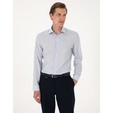 Pierre Cardin Erkek Açık Mavi Slim Fit %100 Yün Uzun Kollu Gömlek 50307300-VR003