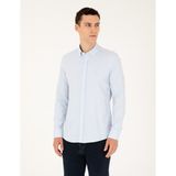 Pierre Cardin Erkek Açık Mavi Slim Fit Uzun Kollu Gömlek 50291042-VR003 - 3XL