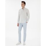 Pierre Cardin Erkek Açık Mavi Slim Fit Yazlık Kanvas Pantolon 50305450-VR003 - 32