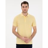 Pierre Cardin Erkek Açık Sarı Slim Fit %100 Pamuk Polo Yaka Basic Tişört 50306448-VR004 - XL