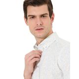 Pierre Cardin Erkek Açık Sarı Slim Fit Uzun Kollu Gömlek