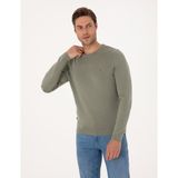 Pierre Cardin Erkek Ada Çayı Slim Fit Bisiklet Yaka Basic Triko Kazak 50314192-VR255 - XL