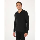 Pierre Cardin Erkek Antrasit Melanj Slim Fit Kazak 50315754-VR081 - 2XL