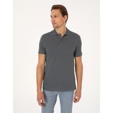 Pierre Cardin Erkek Antrasit Slim Fit Basic Tişört 50325323-VR006 - XL