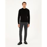 Pierre Cardin Erkek Antrasit Slim Fit Çizgili Kanvas Pantolon 50299528-VR006 - 32