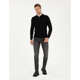 Pierre Cardin Erkek Antrasit Slim Fit Jean Pantolon 50295871-VR006 - 32