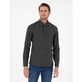 Pierre Cardin Erkek Antrasit Slim Fit Uzun Kollu Gömlek 50298570-VR006