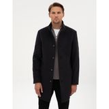 Pierre Cardin Erkek Antrasit Slim Fit Yün Karışımlı Palto 50317440-VR006 - 52