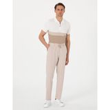 Pierre Cardin Erkek Bej Carrot Fit %100 Keten Beli Lastikli İpli Kanvas Pantolon 50301811-VR011 - 38