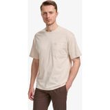 Pierre Cardin Erkek Bej Comfort Fit %100 Pamuk Bisiklet Yaka Basic Tişört 50325300-VR011 - 3XL