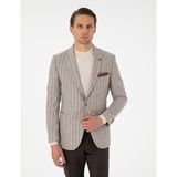 Pierre Cardin Erkek Bej Ex. Slim Fit Ceket 50291936-VR011 - 46 - 6 Drop