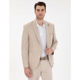 Pierre Cardin Erkek Bej Ex. Slim Fit Keten Karışımlı Ceket 50303816-VR011 - 48 - 6 Drop