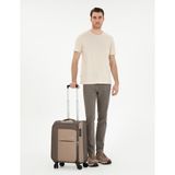 Pierre Cardin Erkek Bej Kabin Boy Kumaş Valiz 50312961-VR011