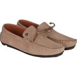 Pierre Cardin Erkek Bej Nubuk Driver Loafer Sürüş Ayakkabısı Bağcıksız Hakiki Deri Astar Mokasen - Vizon