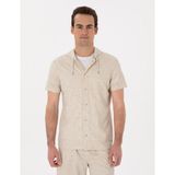 Pierre Cardin Erkek Bej Regular Fit Örme Gömlek 50302564-VR011