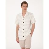 Pierre Cardin Erkek Bej Regular Fit Örme Gömlek 50303892-VR011