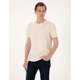 Pierre Cardin Erkek Bej Regular Fit Tişört 50303856-VR011 - 2XL