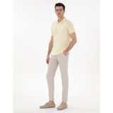 Pierre Cardin Erkek Bej Slim Fit Beli Lastikli Kanvas Pantolon 50301791-VR011 - 36 - 32