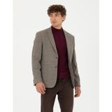Pierre Cardin Erkek Bej Slim Fit Ceket 50276546-VR011 - 48 - 6 Drop
