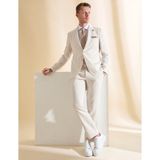 Pierre Cardin Erkek Bej Slim Fit Keten Karışımlı Takım Elbise 50324263-VR011 - 6 Drop - 48