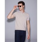 Pierre Cardin Erkek Bej Slim Fit Keten Karışmlı Apaş Yaka Triko Tişört 50320799-VR011 - 2XL