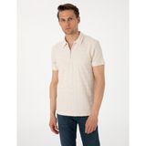 Pierre Cardin Erkek Bej Slim Fit Tişört 50303869-VR011