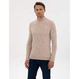 Pierre Cardin Erkek Bej Slim Fit Yarım Balıkçı Yaka Triko Kazak 50315690-VR011 - XL