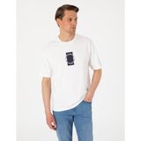 Pierre Cardin Erkek Beyaz Comfort Fit Bisiklet Yaka Tişört 50310155-VR013 - 3XL
