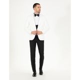 Pierre Cardin Erkek Beyaz Ex. Slim Fit Yelekli Smokin 50265143-VR013 - 48 - 6 Drop