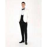 Pierre Cardin Erkek Beyaz Ex. Slim Fit Yelekli Smokin 50288078-VR013 - 6 Drop