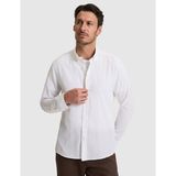 Pierre Cardin Erkek Beyaz Keten Karışımlı Regular Fit Uzun Kollu Gömlek 50325356-VR013 - 2XL