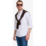 Pierre Cardin Erkek Beyaz Oxford Slim Fit Kolay Ütülenebilir Gömlek 50325365-VR013