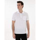 Pierre Cardin Erkek Beyaz Regular Fit %100 Pamuk Polo Yaka Basic Tişört 50306552-VR013 - 3XL