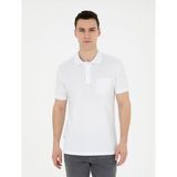 Pierre Cardin Erkek Beyaz Regular Fit Basic Tişört 50280753-VR013 - 2XL